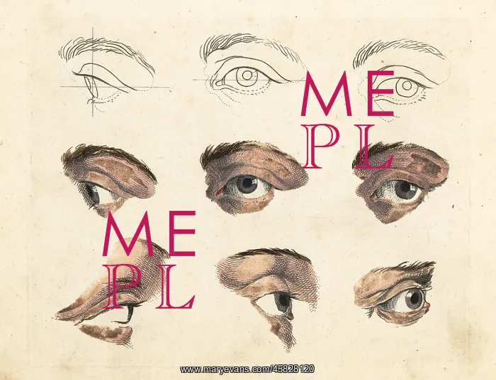 : Figures of eyes and brows from a painting by old master : Figures of eyes and brows from a painting by old master