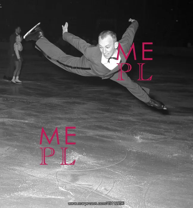 : Figureskater David Jenkins - jump : Figureskater David Jenkins - jump