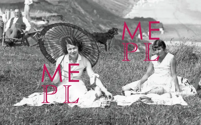  : Filey, Ladies with Parasol c1935