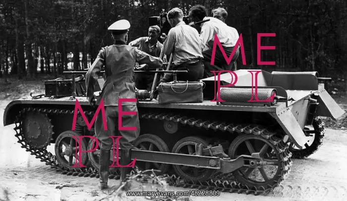 : Film camera on a Panzer I, 1936 : Film camera on a Panzer I, 1936