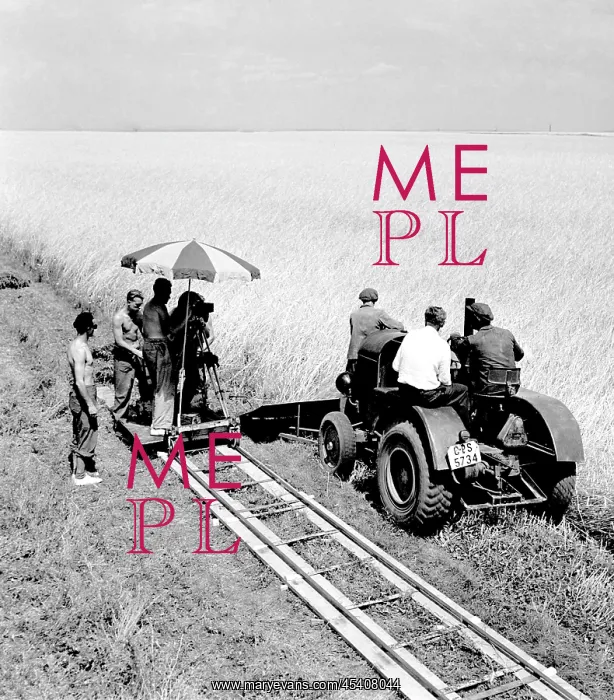 : Film crew. Czechoslovakia - Velen, 1950. Documentary film crew during harvest : Film crew. Czechoslovakia - Velen, 1950. Documentary film crew during harvest