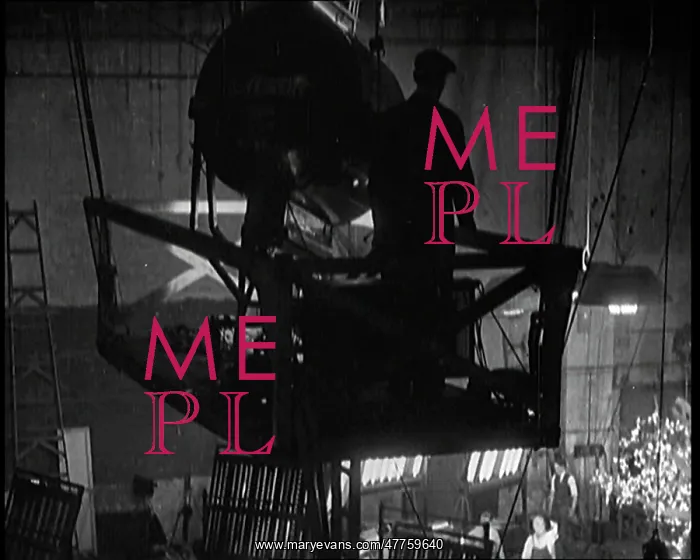 : A Film Technician at Work on a Suspended Platform : A Film Technician at Work on a Suspended Platform