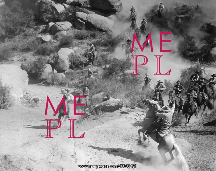 : Filmscene. Fight scene from the western Bad Man's Territory. Photograph. 1946 : Filmscene. Fight scene from the western Bad Man's Territory. Photograph. 1946