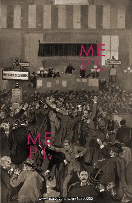 : Financial Panic of 1893. Panic scene in ? : Financial Panic of 1893. Panic scene in ?