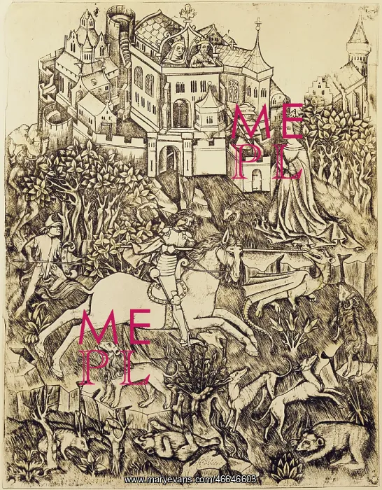 : fine arts, Middle Ages, copper engraving, Der : fine arts, Middle Ages, copper engraving, Der