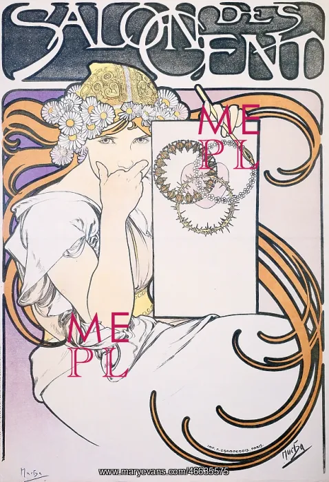 : fine arts, Mucha, Alphonse (1860 - 1939), poster : fine arts, Mucha, Alphonse (1860 - 1939), poster