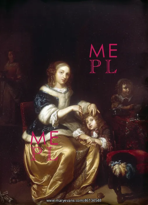 : fine arts, Netscher, Caspar (1636 - 1684), painting : fine arts, Netscher, Caspar (1636 - 1684), painting