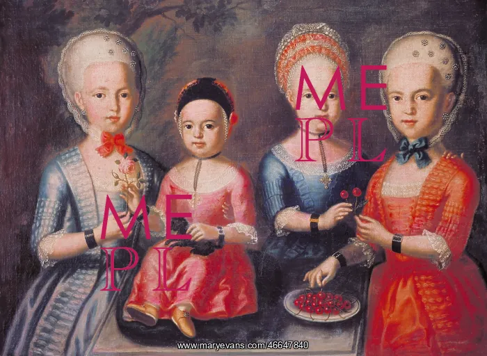: fine arts, Rococo, four of eight children of : fine arts, Rococo, four of eight children of