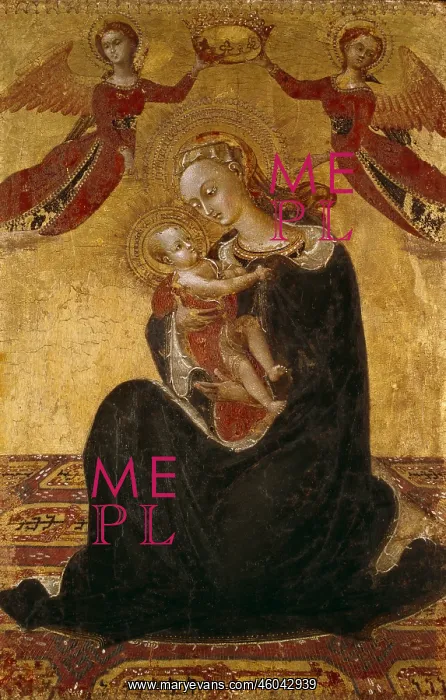  : fine arts, Sassetta (1392 - 1450), painting Madonna