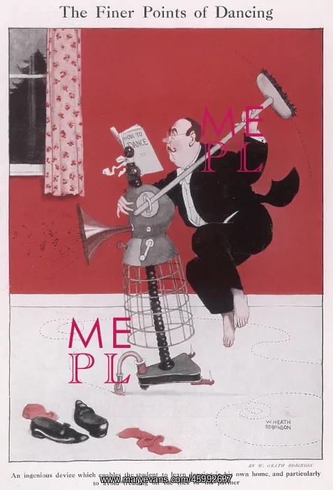 : Finer Points of Dancing by William Heath Robinson : Finer Points of Dancing by William Heath Robinson