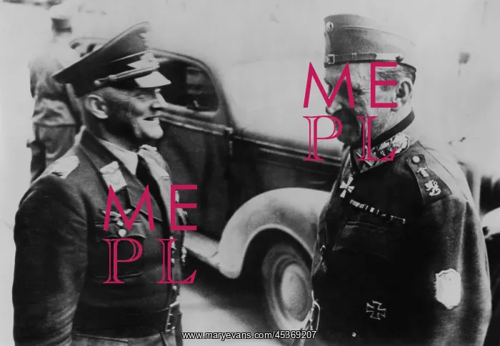 : Finland's Marshal Mannerheim speaking with German : Finland's Marshal Mannerheim speaking with German