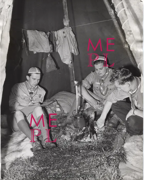 : Finnish boy scouts at international camp, North London : Finnish boy scouts at international camp, North London
