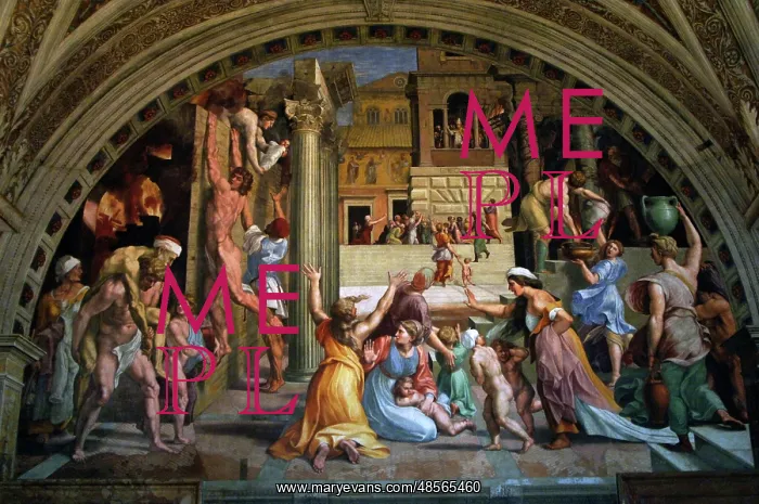 : The Fire in the Borgo, by Giulio Romano : The Fire in the Borgo, by Giulio Romano