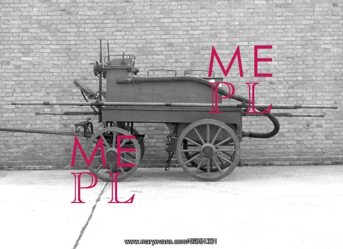 : Fire brigade horse drawn manual fire pump : Fire brigade horse drawn manual fire pump