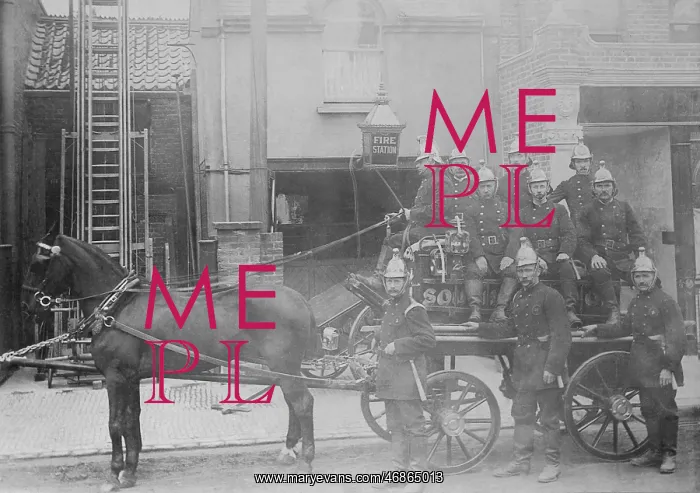  : Fire crew and horse drawn pump