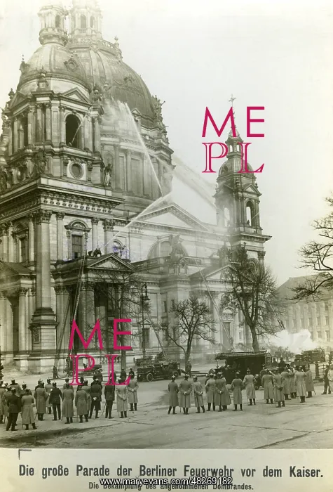 : Fire drill at the Berlin Cathedral, 1914 : Fire drill at the Berlin Cathedral, 1914