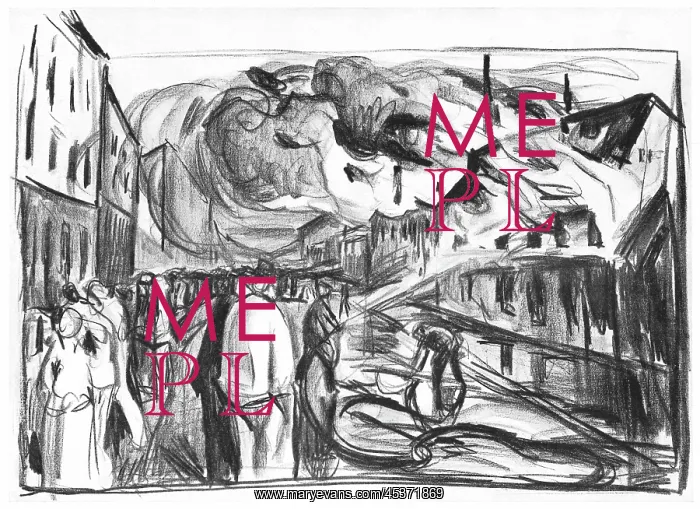  : Fire, by Edvard Munch