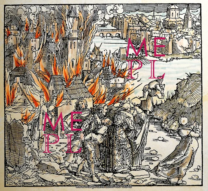  : fire, fires, citizen escaping from burning town