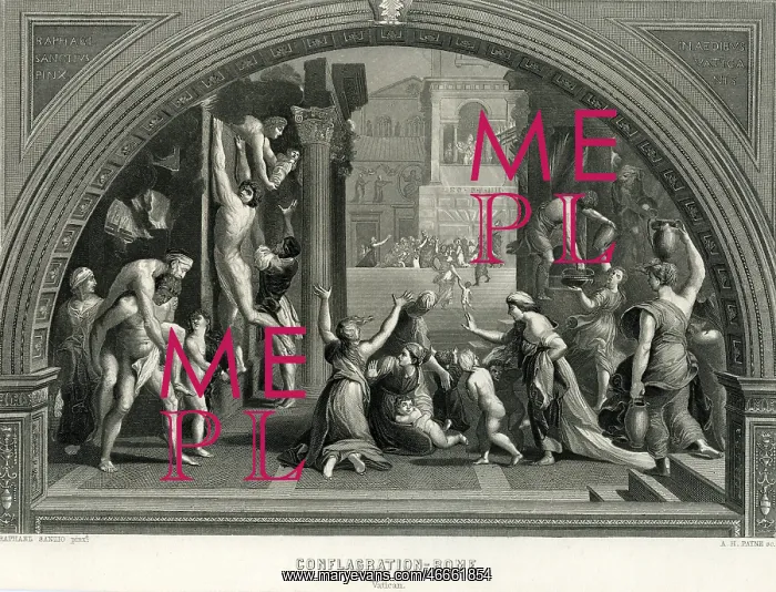 : fire, fires, the fire in the Borgo, Rome, 847 : fire, fires, the fire in the Borgo, Rome, 847