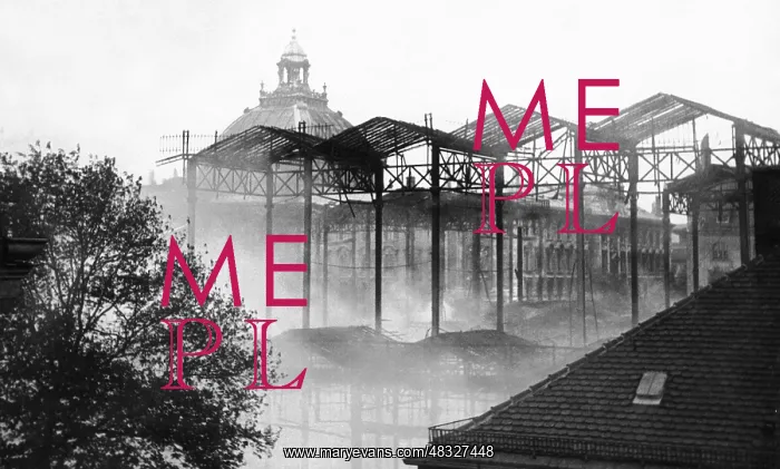: Fire in the Glaspalast in Munich, 1931 : Fire in the Glaspalast in Munich, 1931