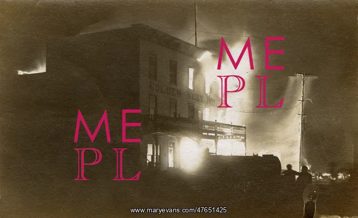 : Fire at Golden West Hotel, Didsbury, Alberta, Canada : Fire at Golden West Hotel, Didsbury, Alberta, Canada