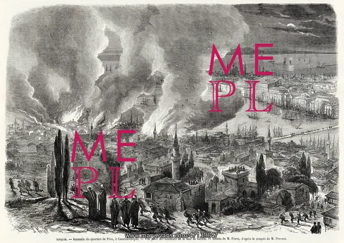  : Fire in Istanbul, Turkey 1870