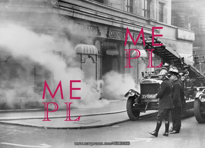 : Fire at J Lyons Corner House, The Strand, London : Fire at J Lyons Corner House, The Strand, London