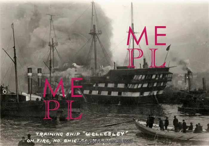 : Fire on Training Ship Wellesley, North Shields : Fire on Training Ship Wellesley, North Shields