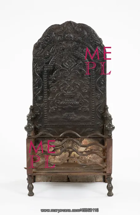 : Fireback and grate : Fireback and grate