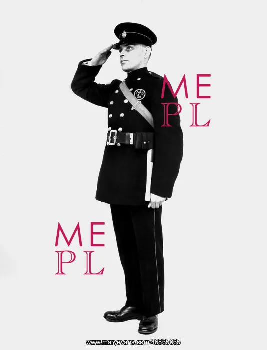 : Firefighter wearing NFS uniform, WW2 : Firefighter wearing NFS uniform, WW2