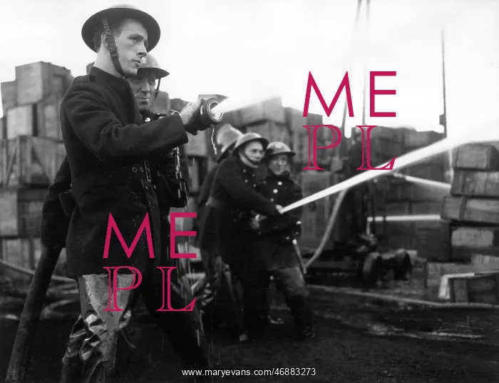 : Firefighters in action, Mitre Wharf, Scrubs Lane, NW10 : Firefighters in action, Mitre Wharf, Scrubs Lane, NW10