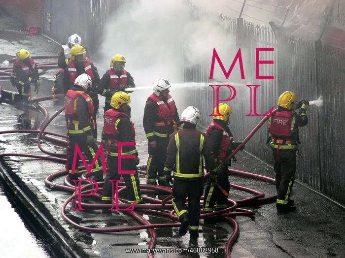 : Firefighters attend fire at bus garage : Firefighters attend fire at bus garage