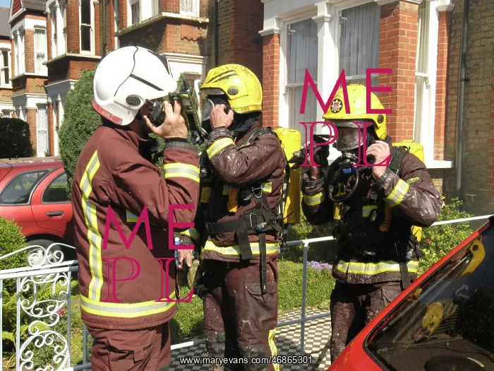 : Firefighters attending a fire at 81 Woolstone Road : Firefighters attending a fire at 81 Woolstone Road