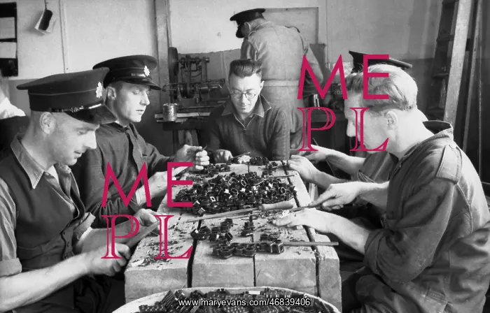 : Firefighters doing productive work in lull period, WW2 : Firefighters doing productive work in lull period, WW2