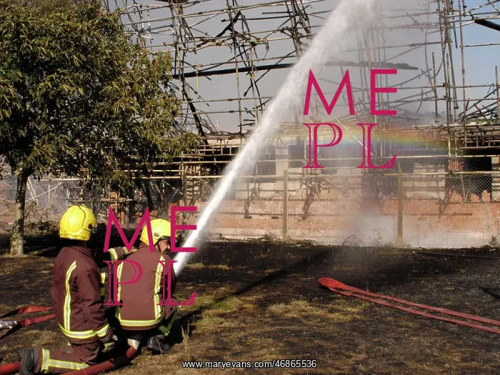 : Firefighters putting out a fire at 1 Heton Gardens : Firefighters putting out a fire at 1 Heton Gardens