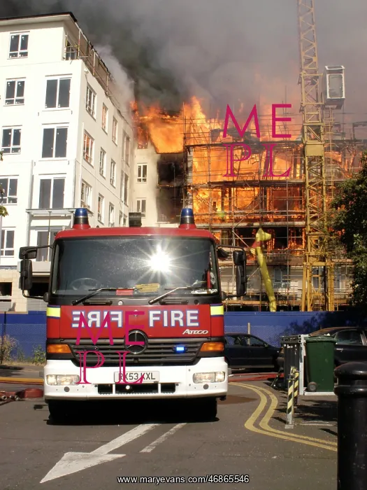: Firefighters putting out a fire at 1 Heton Gardens : Firefighters putting out a fire at 1 Heton Gardens