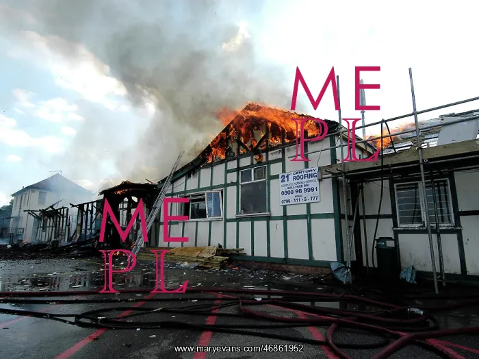 : Firefighters respond to a building fire, West London : Firefighters respond to a building fire, West London