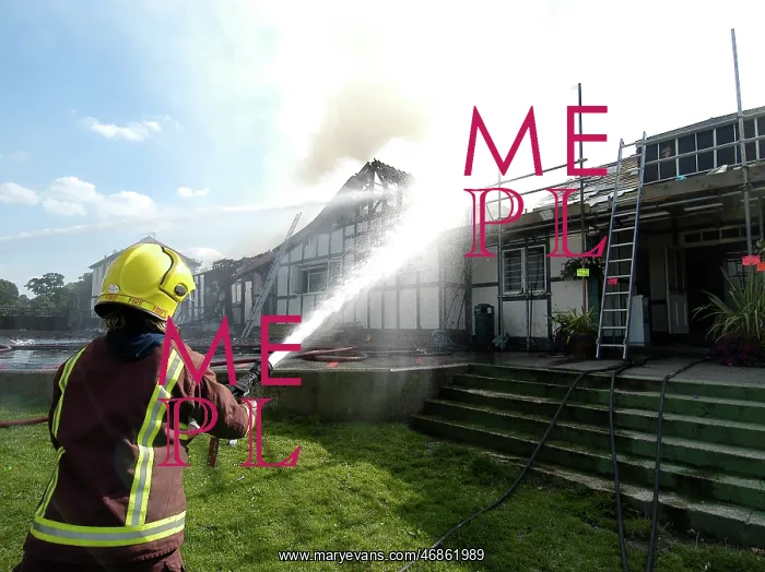: Firefighters respond to a building fire, West London : Firefighters respond to a building fire, West London