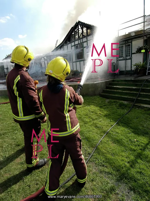 : Firefighters respond to a building fire, West London : Firefighters respond to a building fire, West London