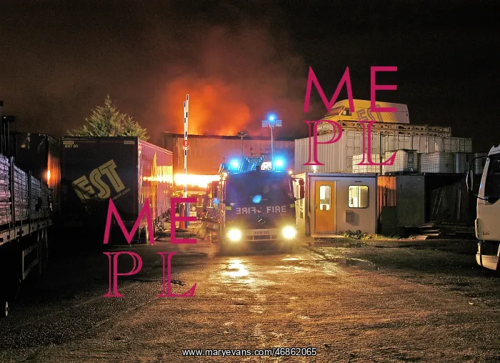 : Firefighters respond to a fire, East London : Firefighters respond to a fire, East London