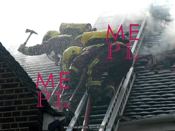 : Firefighters respond to a house fire, North London : Firefighters respond to a house fire, North London