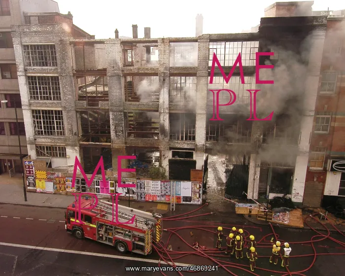 : Firefighters at scene of fire in Commercial Road : Firefighters at scene of fire in Commercial Road