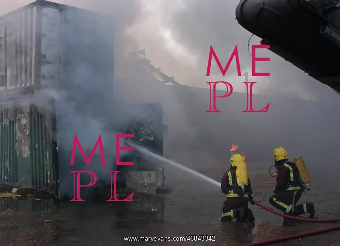 : Firefighters at scene of fire at Staples Corner : Firefighters at scene of fire at Staples Corner