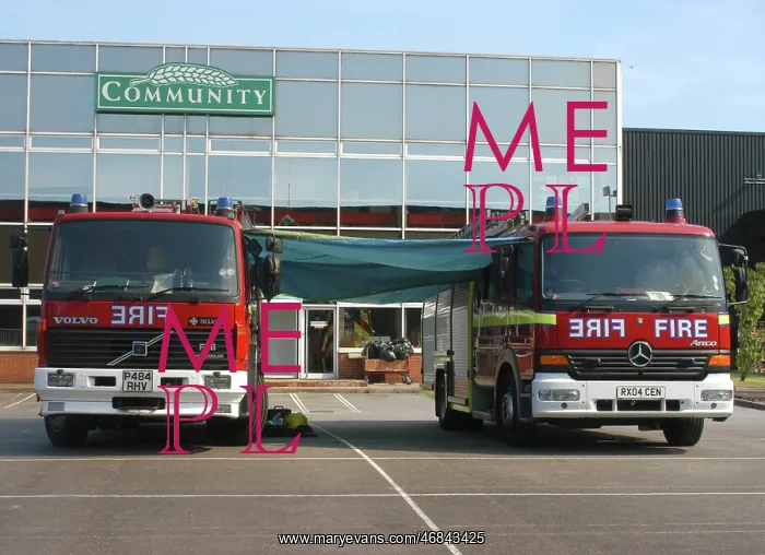 : Firefighters at scene of fire at Staples Corner : Firefighters at scene of fire at Staples Corner
