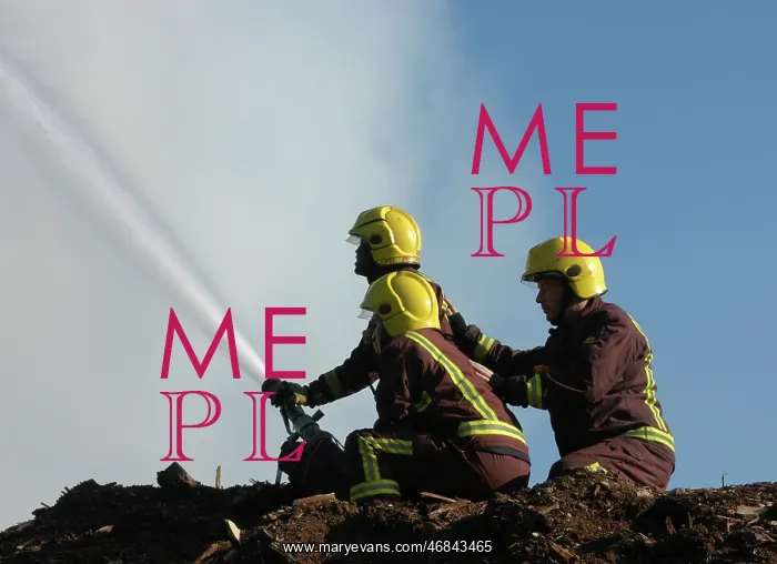 : Firefighters at scene of fire at Staples Corner : Firefighters at scene of fire at Staples Corner