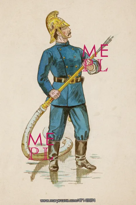  : Fireman with hosepipe