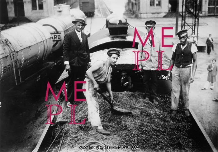 : Fireman on a locomotive : Fireman on a locomotive
