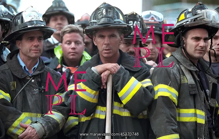 : Firemen of the 240th Engine Company during President : Firemen of the 240th Engine Company during President