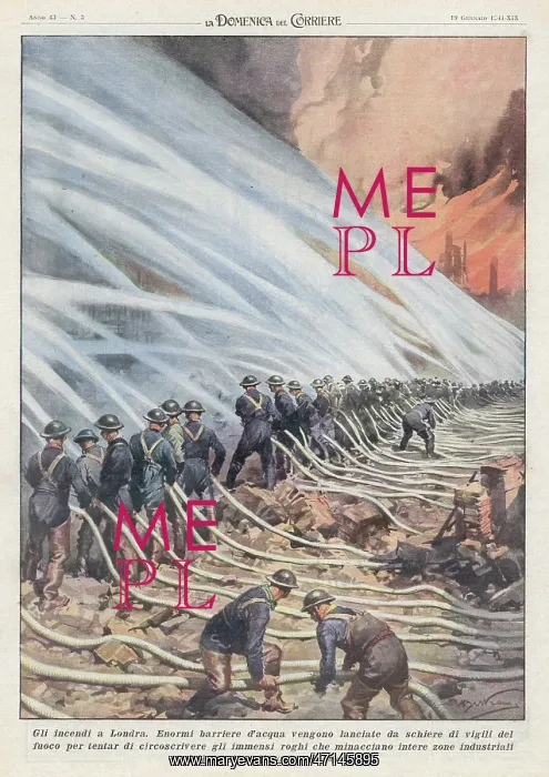 : Firemen in London Blitz : Firemen in London Blitz