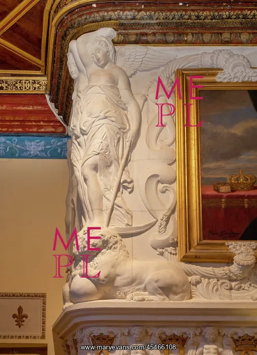 : Fireplace, Chateau de Chenonceau : Fireplace, Chateau de Chenonceau